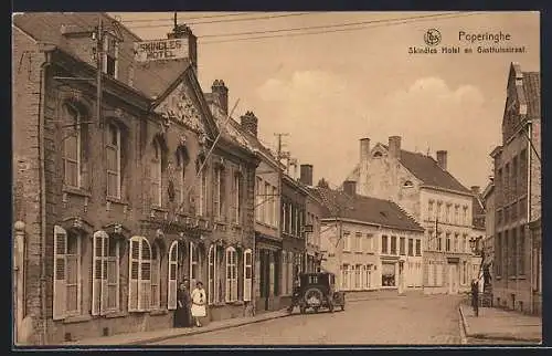 AK Poperinghe, Skindles Hotel en Gasthuisstraat