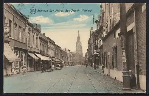 AK Jemeppe-sur-Meuse, Rue Joseph Wettinick, Strassenpartie