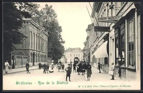 AK St-Nicolas, Rue de la Station, Strassenpartie