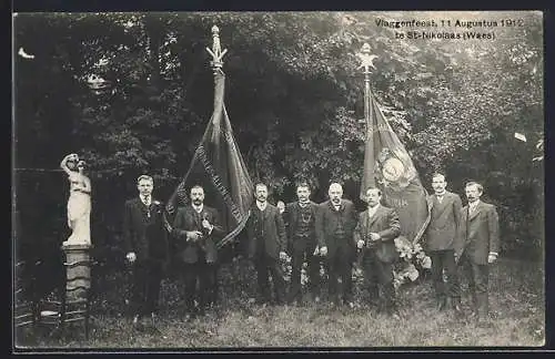 AK St-Nicolas /Waes, Vlaggenfeest 1912