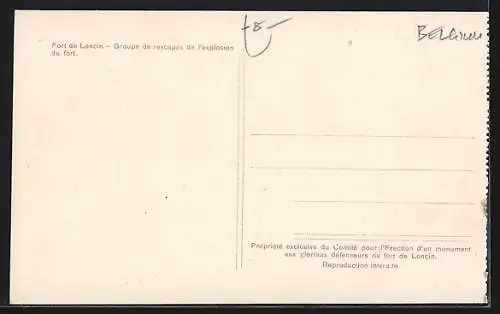 AK Loncin, Fort de Loncin, Groupe de rescapés de l`explosion du fort