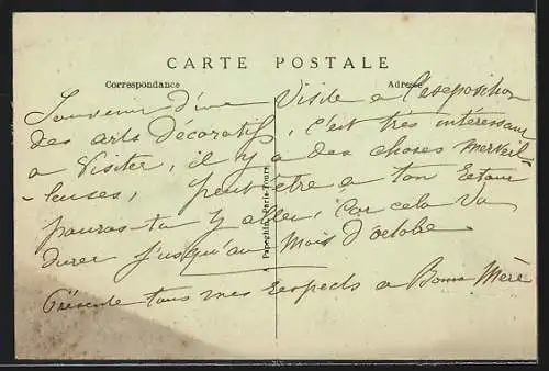 AK Paris, Exposition des Arts Decoratifs, Vue Generale sur l`Esplanade des Invalides, Ausstellung