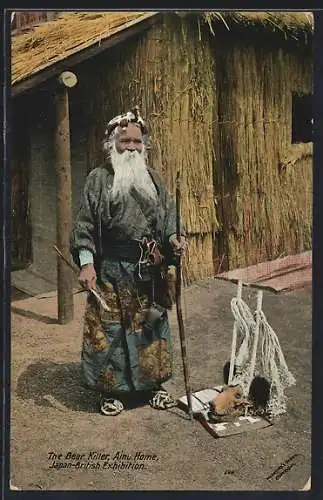 AK The Bear Killer, Ainu Home, Japan-British Exhibition