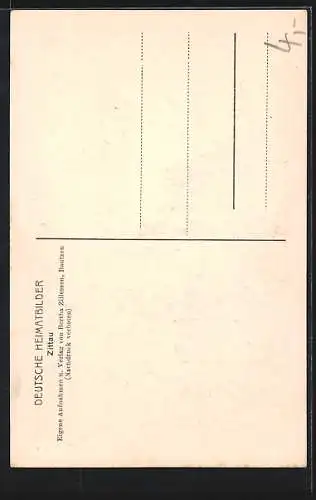 AK Zittau, Die Johanniskirche aus der Vogelschau