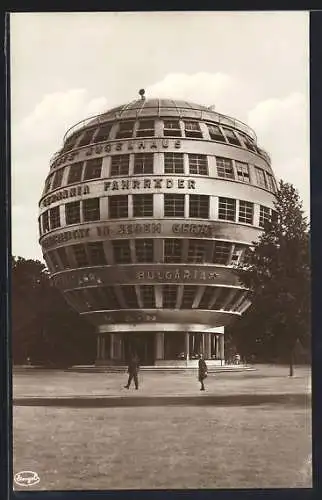 AK Dresden, Ausstellung Jahresschau Deutscher Arbeit, Kugelhaus, Das erste der Welt