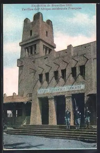 AK Bruxelles, Exposition de Bruxelles 1910, Pavillon de l`Afrique occidentale