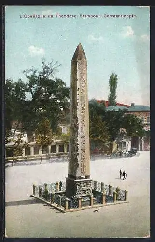AK Constantinople, L`Obelisque de Theodose