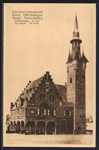 AK Anvers, Exposition Internationale 1930, Vieille Belgique, La Tour