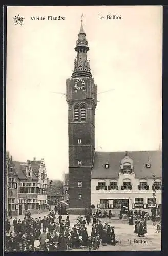 AK Gent, Exposition universelle 1913, Vieille Flandre, Le Beffroi