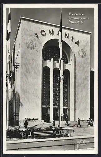 AK Paris, Exposition internationale 1937, pavillon de la Roumaine, Art Deco