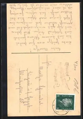 AK Essen, Hauptpostamt mit Vorplatz