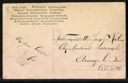 Künstler-AK sign. Maude Scrivener: Drei Welpen in einem Korb