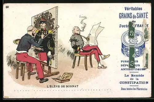 Künstler-AK L`Élève de Bonnat, Véritables Grains de Santé du Docteur Franck