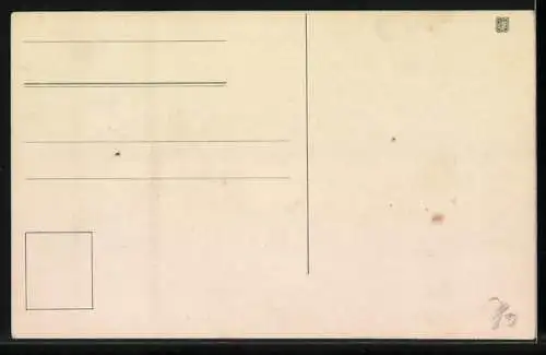 AK Zwei Welpen mit einem Maiglöckchen-Strauss
