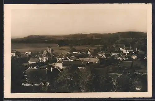 AK Pottenbrunn /N. D., Teilansicht mit Kirche