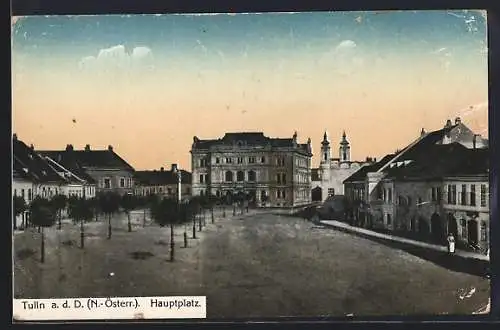 AK Tulln a. d. D., Hauptplatz mit Kirche