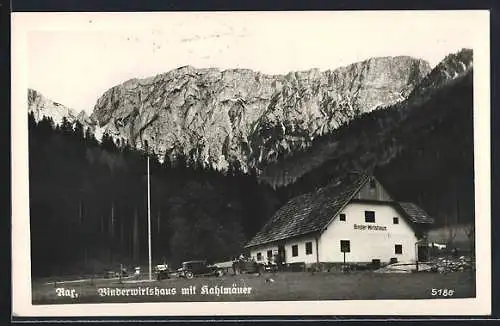 AK Nasswald, Binderwirtshaus mit Kahlmäuer