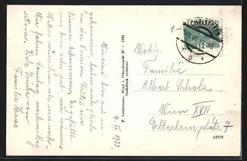 AK Christofen a. d. Westbahn, Teilansicht mit Kirche