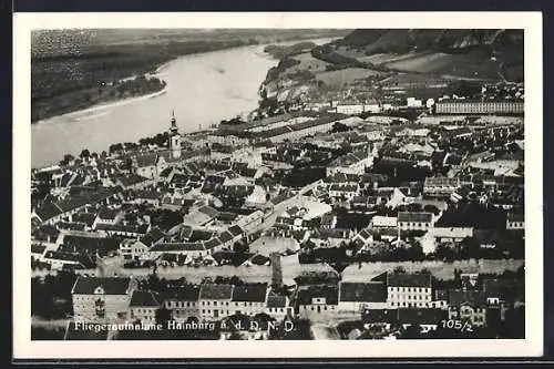 AK Hainburg, Fliegeraufnahme, Teilansicht