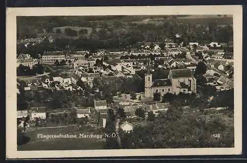 AK Marchegg /N.-Ö., Teilansicht mit Kirche
