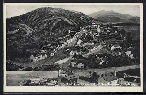 AK Hundsheim, Teilansicht, Segelfliegerhangar Spitzberg