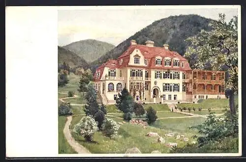 Künstler-AK Wopfing bei Waldegg /Piestingtal, Genesungsheim der Gremial-Krankenkasse der Wiener Kaufmannschaft