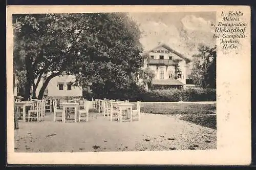 AK Gumpoldskirchen /N.-Oe., Meierei und Restaurant Richardshof, Inh. L. Kohl