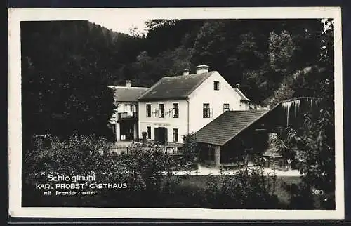 AK Payerbach, Schlöglmühl, Gasthaus und Pension von Karl Probst