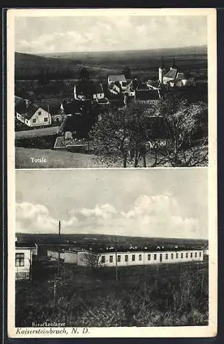 AK Kaisersteinbruch, Panorama und Barackenlager