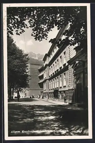 AK Innsbruck, Allgem. Krankenhaus, Augenklinik und Strassenpartie