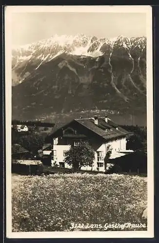 AK Lans, Gasthaus Traube mit Blick auf die Nordkette