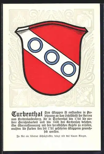 Künstler-AK Turbenthal, Wappen