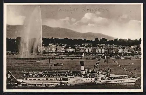 AK Genève, Quai des Eaux-Vives et Jet d`eau