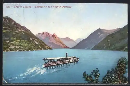 AK Porlezza /Lago di Lugano, Castagnola ed i Monti di Porlezza