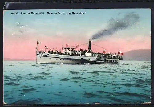 AK Lac de Neuchâtel, Bateau-Salon Le Neuchâtel