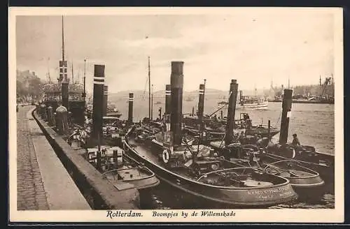 AK Rotterdam, Boompjes by de Willemskade, Hafen