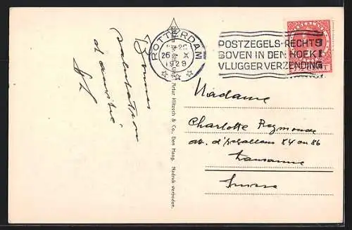 AK Rotterdam, Boompjes by de Willemskade, Hafen