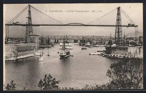 AK Marseille, Le Pont Transbordeur, Hafen