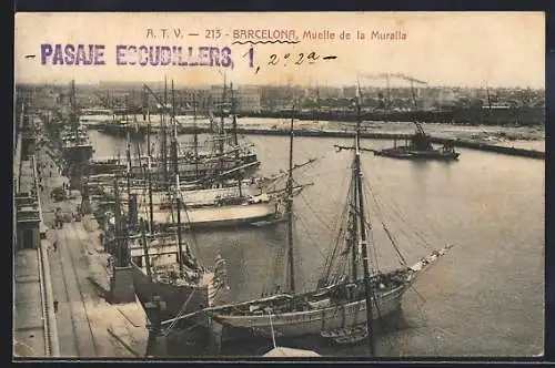 AK Barcelona, Muelle de la Muralla, Hafen