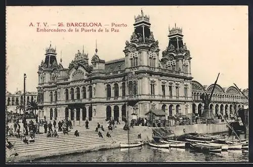 AK Barcelona, Puerto, Embarcadero de la Puerta de la Paz, Hafen