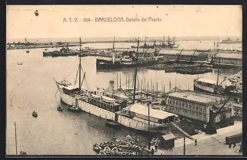 AK Barcelona, Detalle del Puerto, Hafen