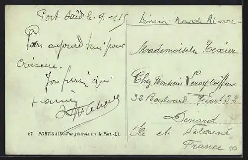 AK Port-Said, General View Harbour, Hafen