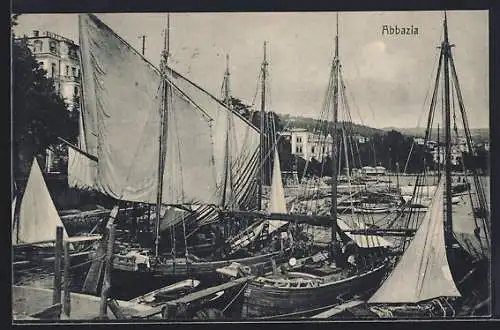 AK Abbazia, Hafen mit Segelbooten
