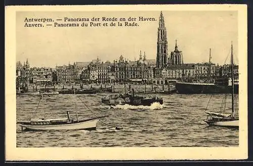 AK Anvers, Panorama du Port et de la Rade, Hafen