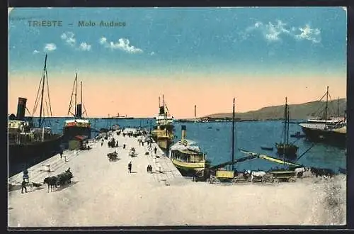 AK Trieste, Molo Audace, Hafen