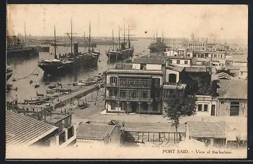 AK Port Said, View of the harbour, Hafen