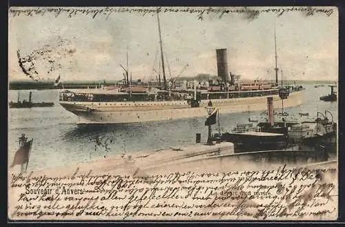 AK Anvers, Le depart d`un navire