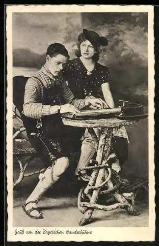 AK Bayrische Wanderbühne, Zither-Spieler