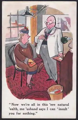 Künstler-AK Patientin beim Arzt