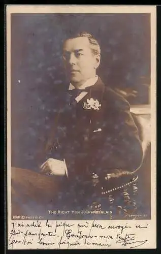 AK Joseph Chamberlain, britischer Politiker